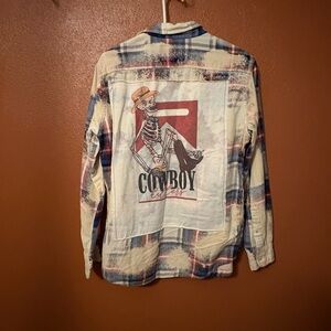 Cowboy Graphic Plaid Shirt